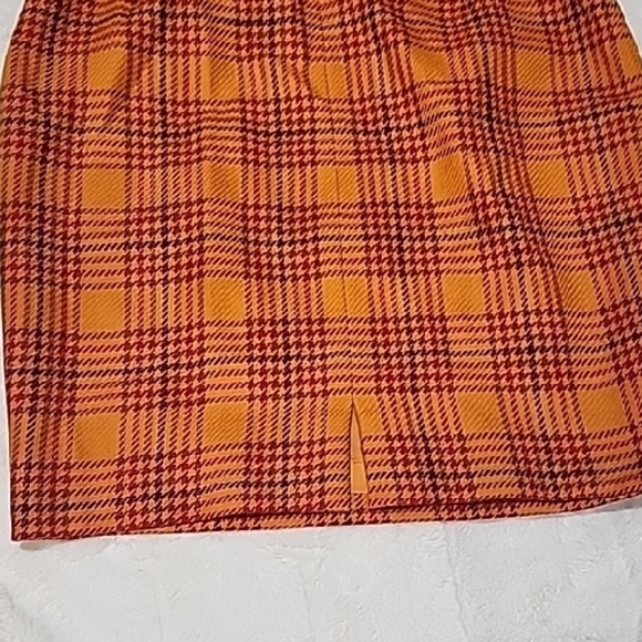 Burberry Orange and Red Plaid Fabric - Picture 7 of 12